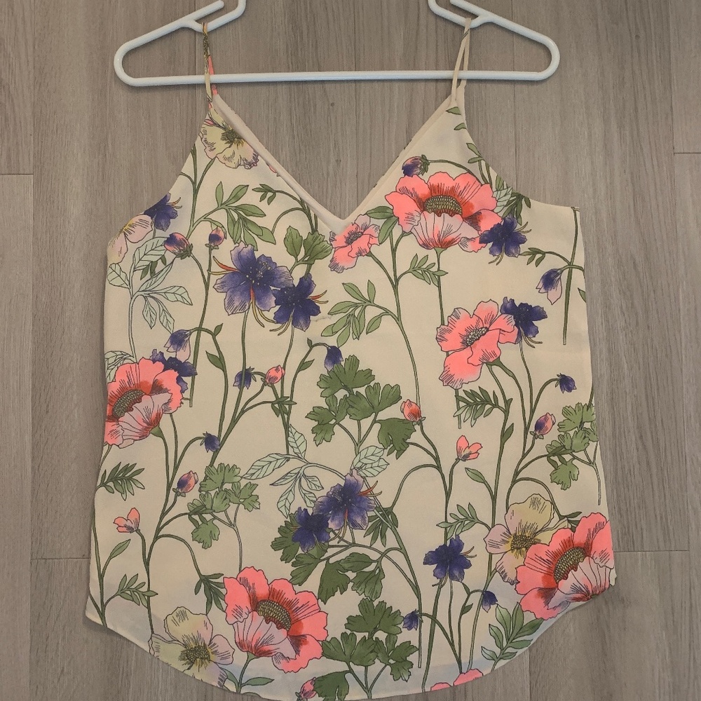 Floral Express Spaghetti Strap Tank (S)